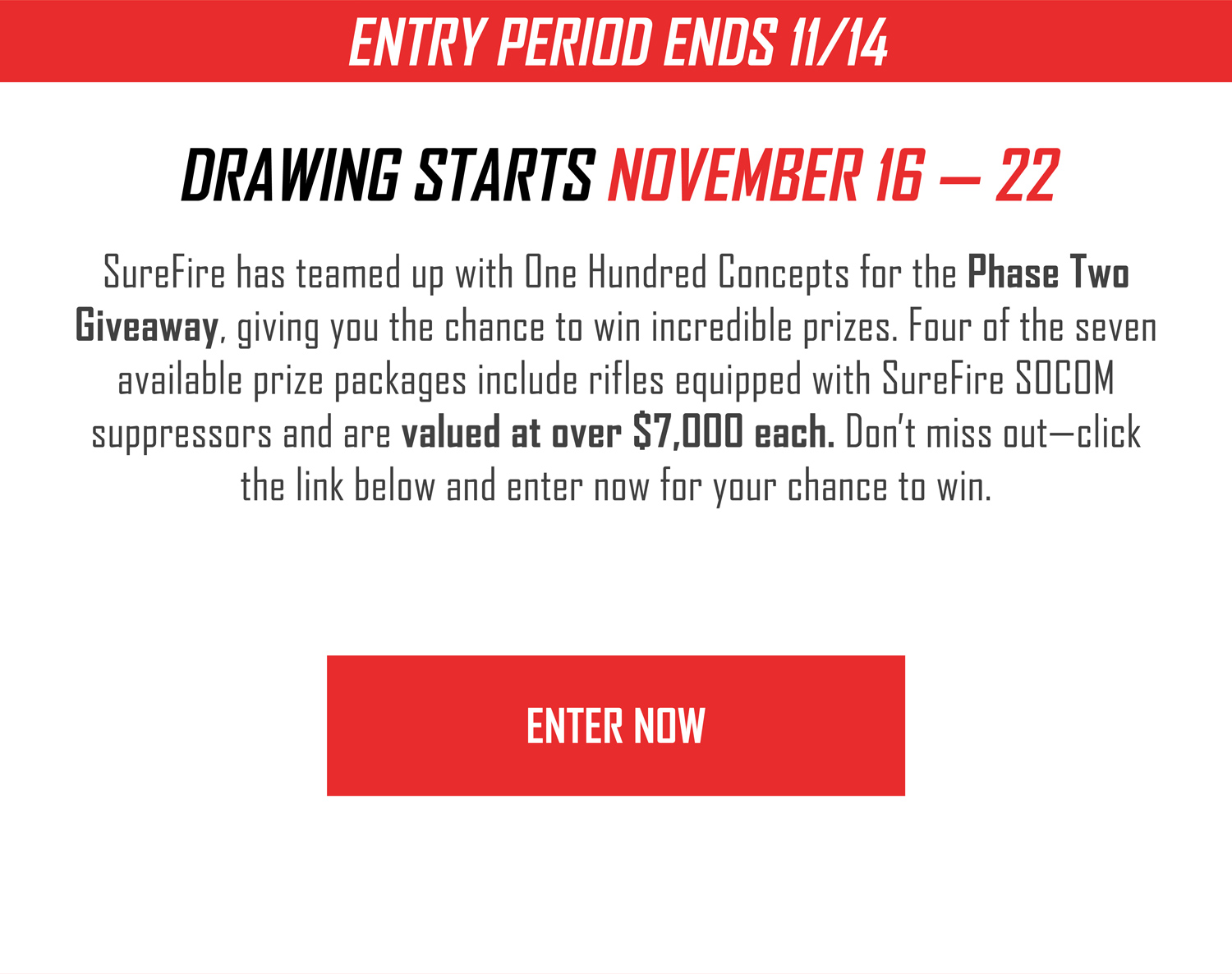 One Hundred Concepts Phase 2 Giveaway