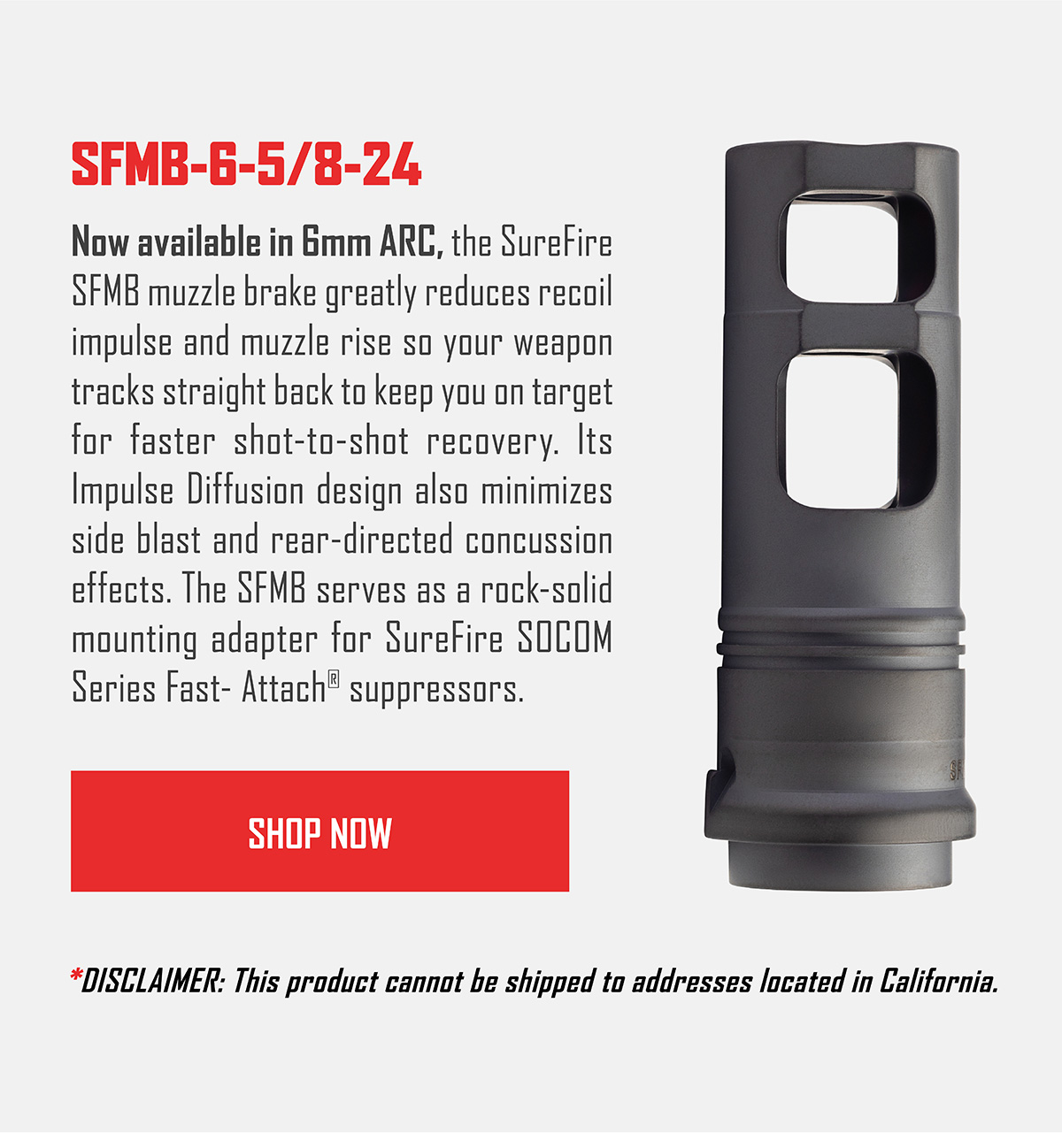 SureFire SOCOM Muzzle Brake Suppressor Adapter